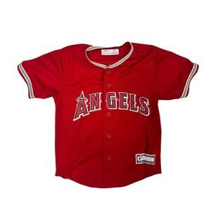 Los Angeles Angels Mike Trout #27 Jersey Youth Size L Button Down